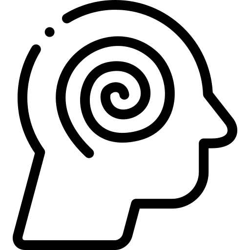 Imagen de un rostro humano con un símbolo de hipnosis en el cerebro, indicando el potencial de la mente para cambiar y sanar.